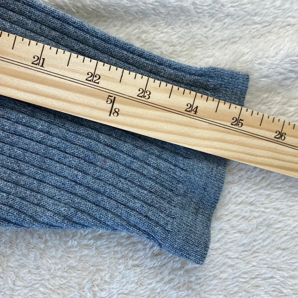 Alfani Ribbed Knit V-Neck Merino Wool Sweater Men XL Blue Preppy 90s Grandpacore
